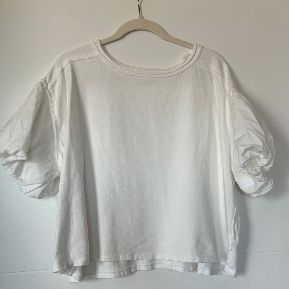 We The Free puff sleeve White Women's Top